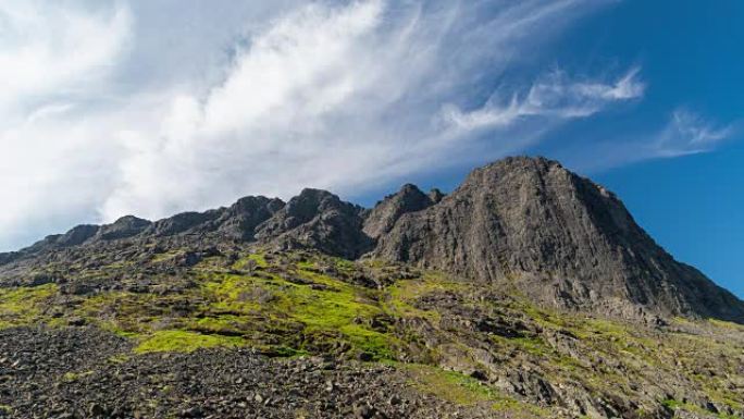 延时山景观蓝天白云山顶山上高山大山