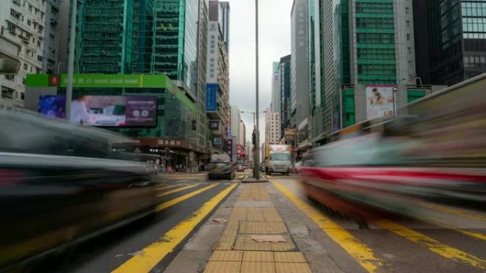 延时: 香港的行人及运输弥敦道旺角站