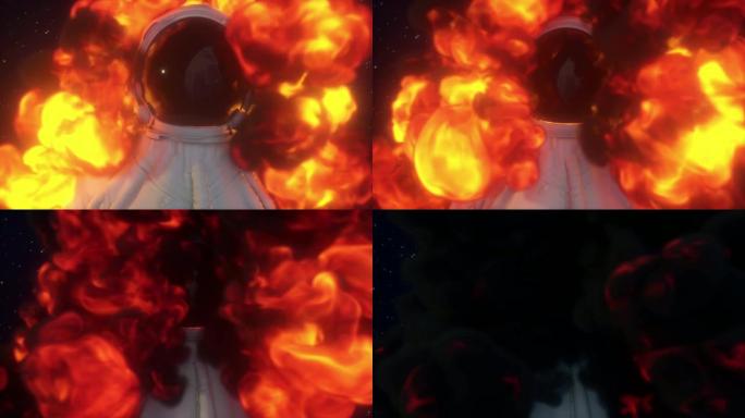 神奇的火灾爆炸特效合成三维动画烈火大火