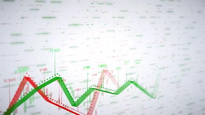 白色背景上的两个不断增长的图表。财务数字和数字显示利润增加。