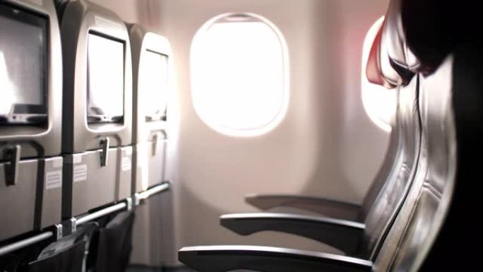 客舱乘客飞机内部vip座位商务飞机乘客座