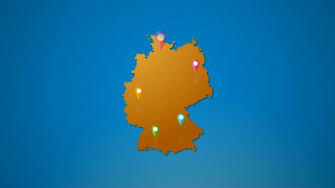 4k德国地图和位置
