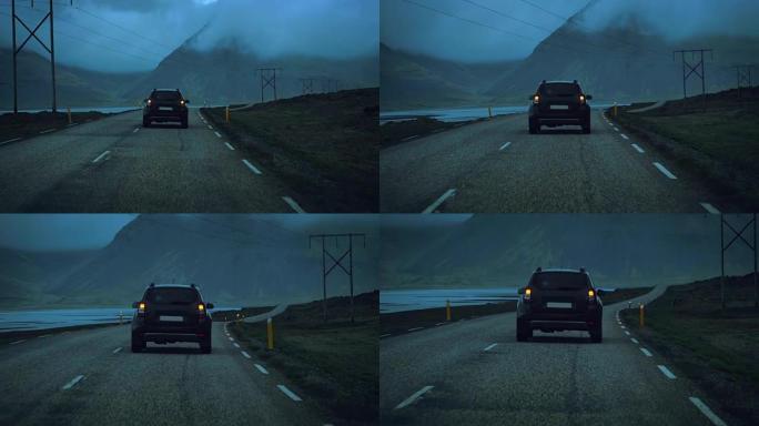 在路上。冰岛之旅云雾平流雾自驾游
