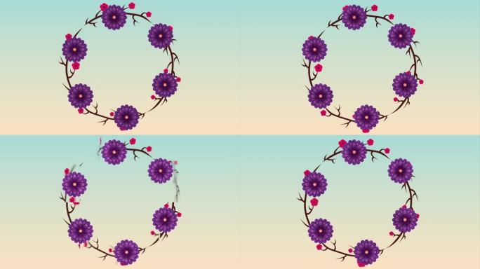 花卉装饰设计，视频动画HD1080