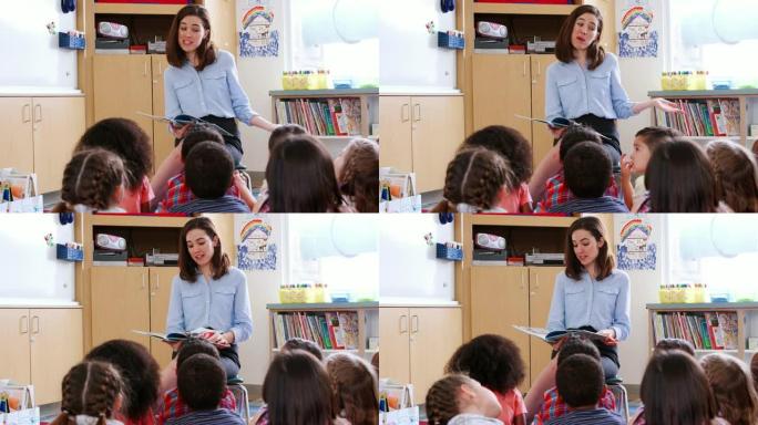 小学老师给学生读一个故事，封锁