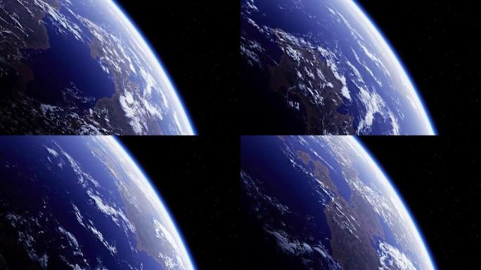 地球。从太空可以看到令人惊叹的景色。UHD。4K. 3840x2160。无缝循环。