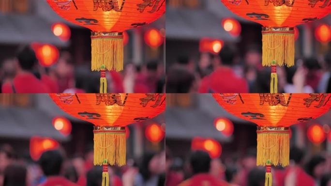 中国城的农历新年灯笼。庆祝农历新年。东南亚和东亚: 庆祝农历新年