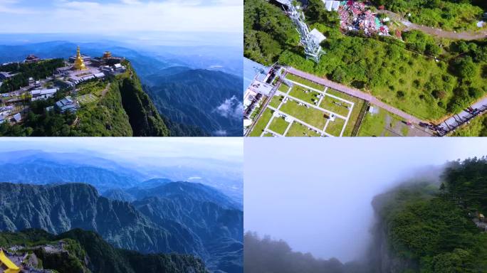 【原创可商】航拍四川峨眉山金顶大佛视频