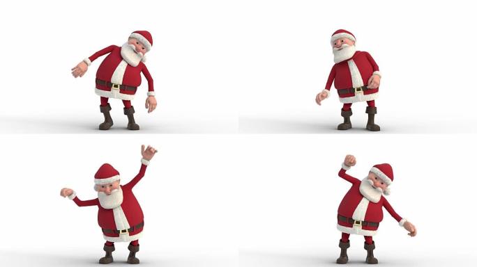 卡通圣诞老人跳舞-可循环3d动画