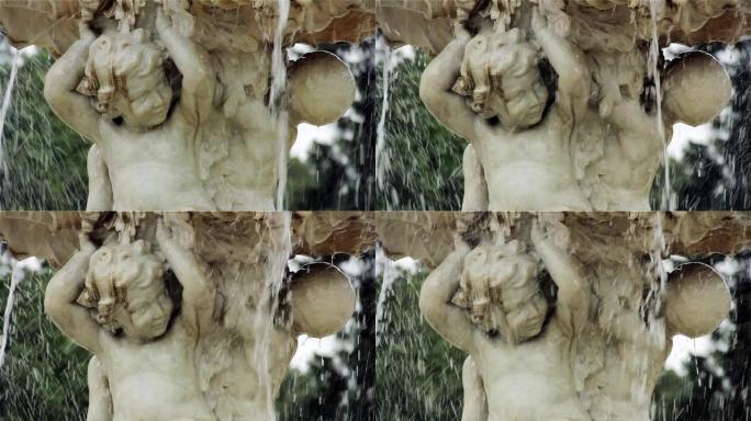 阿根廷布宜诺斯艾利斯市的大理石喷泉。