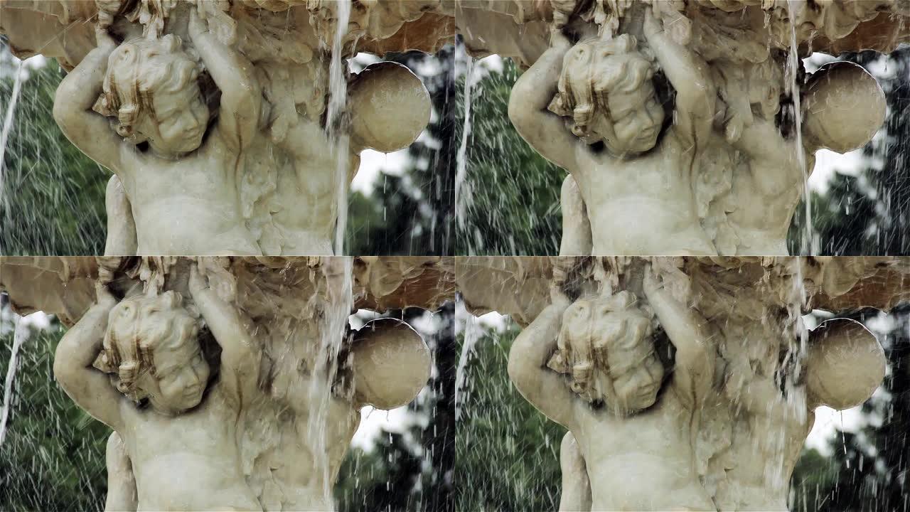 阿根廷布宜诺斯艾利斯市的大理石喷泉。