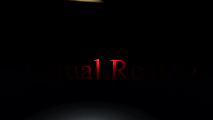 虚拟现实红色字渐变