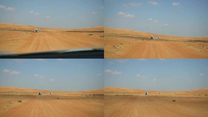 POV驾车穿越阿曼的沙漠