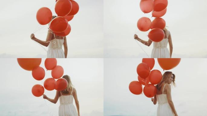 红气球美女