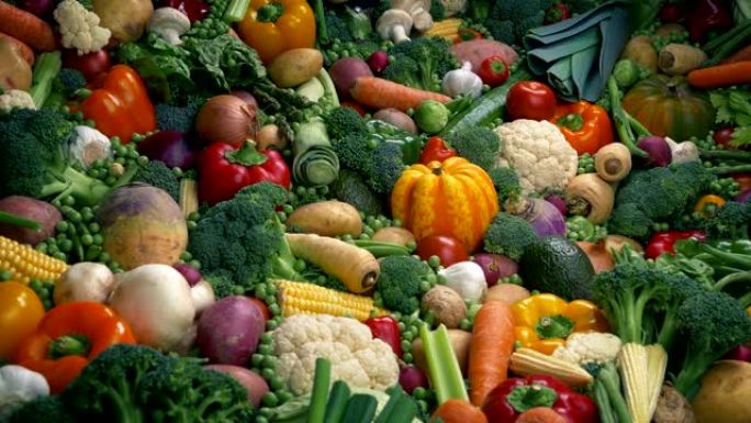 混合蔬菜堆-健康饮食概念