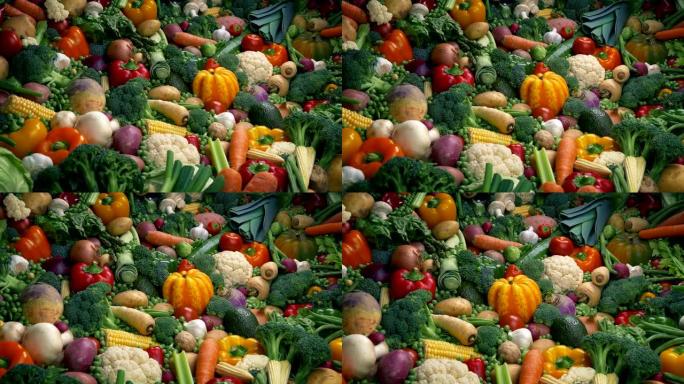 混合蔬菜堆-健康饮食概念