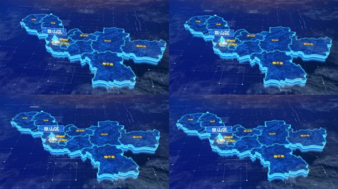 徐州市泉山区蓝色三维科技区位地图