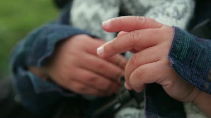 婴儿手特写实拍手部拍摄