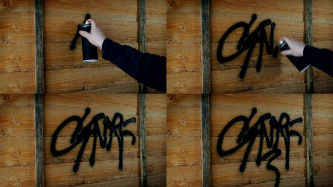 Vandal标签用喷漆围栏
