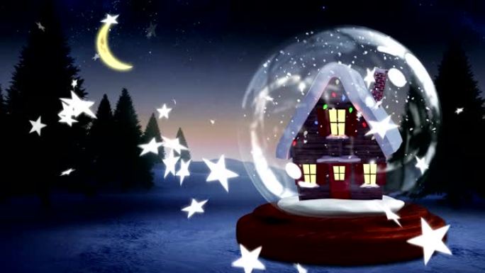 圣诞雪球圣诞节背景舞台背景素材冬天水晶球