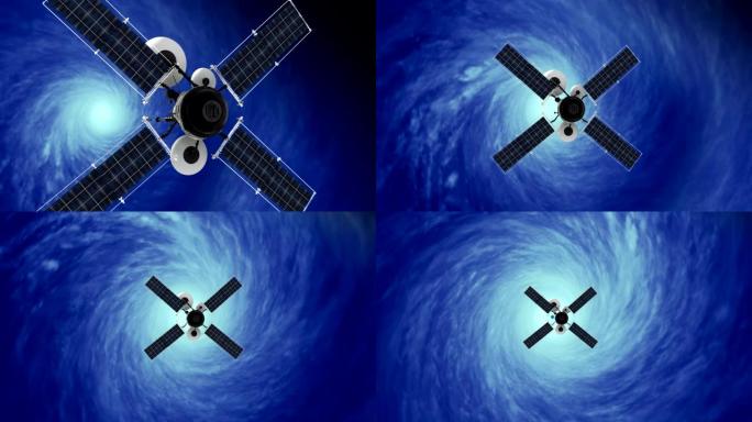 卫星接近旋转黑洞。NASA图像