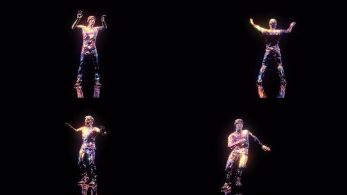 迪斯科舞者桑巴舞。20世纪70年代-20世纪80年代风格
