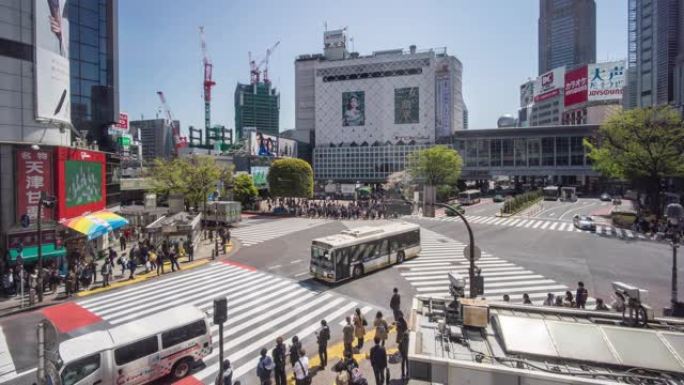 延时: 东京涩谷十字路口