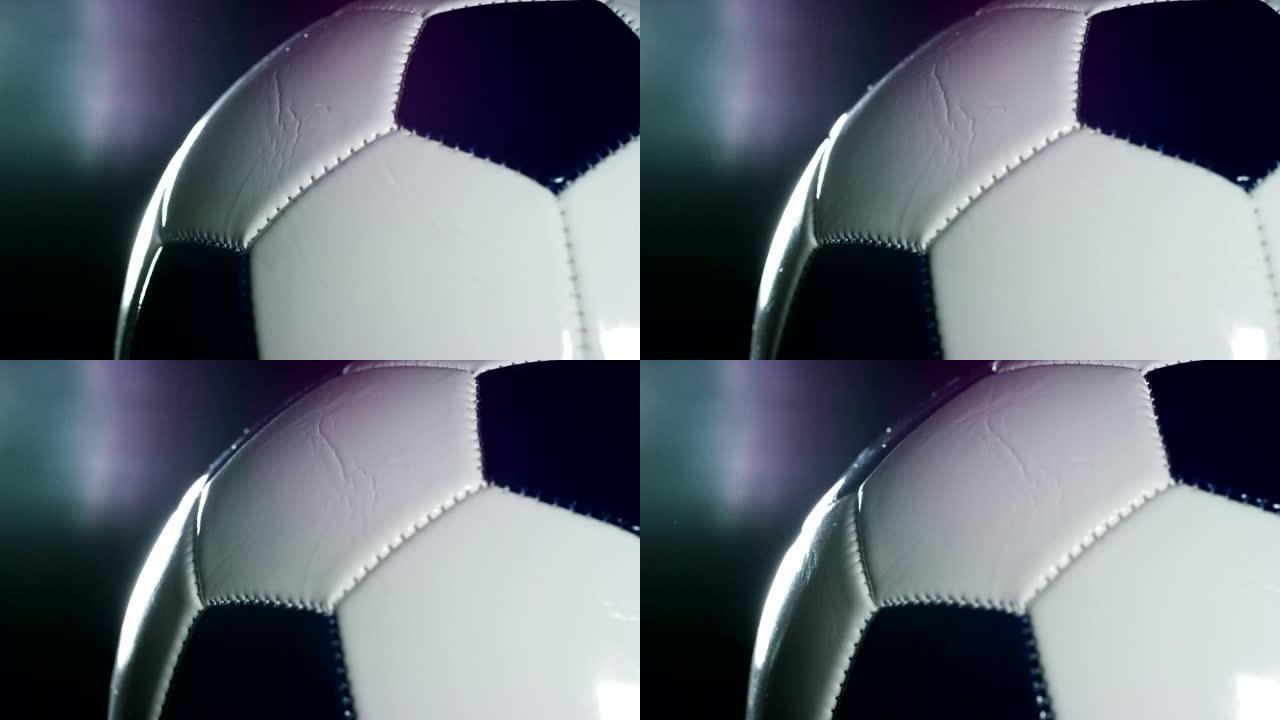 足球的宏观射击，国际杯赛中使用的球，比赛中使用的球。