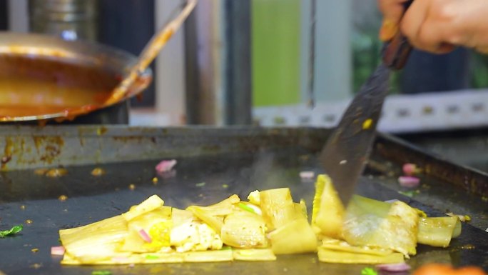 夜市烧烤美食小吃烧烤生蚝龙虾集市宵夜