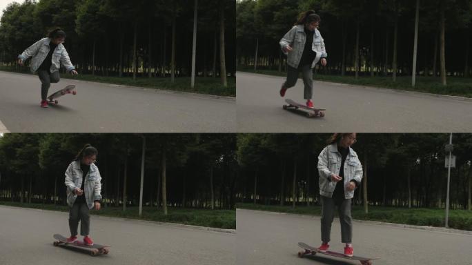 亚洲少女滑冰亚洲少女滑冰滑板