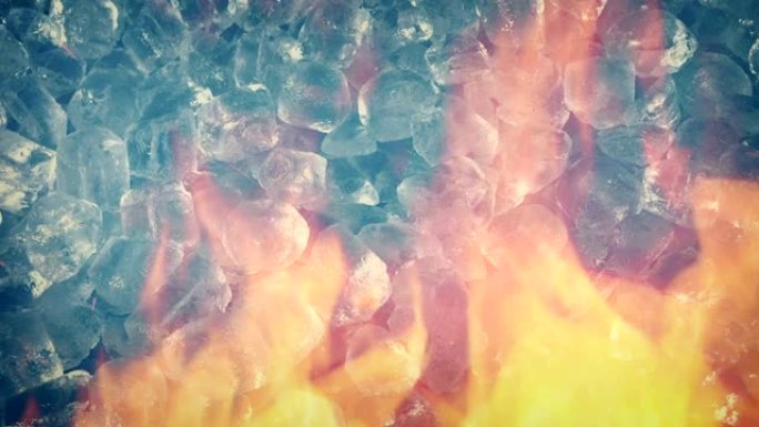火与冰-对立概念冰与火火焰冰块