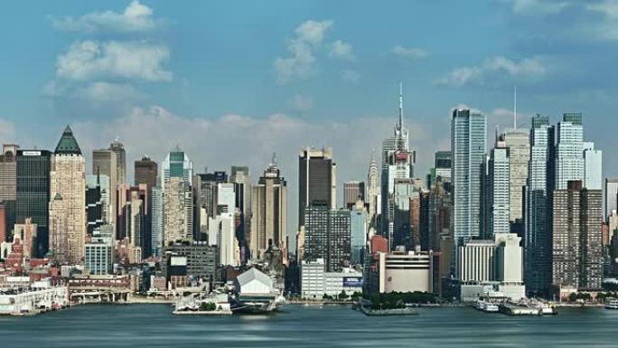 曼哈顿中城的经典鸟瞰图