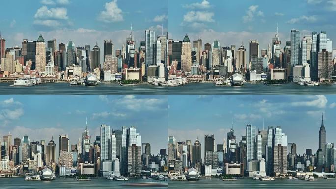曼哈顿中城的经典鸟瞰图