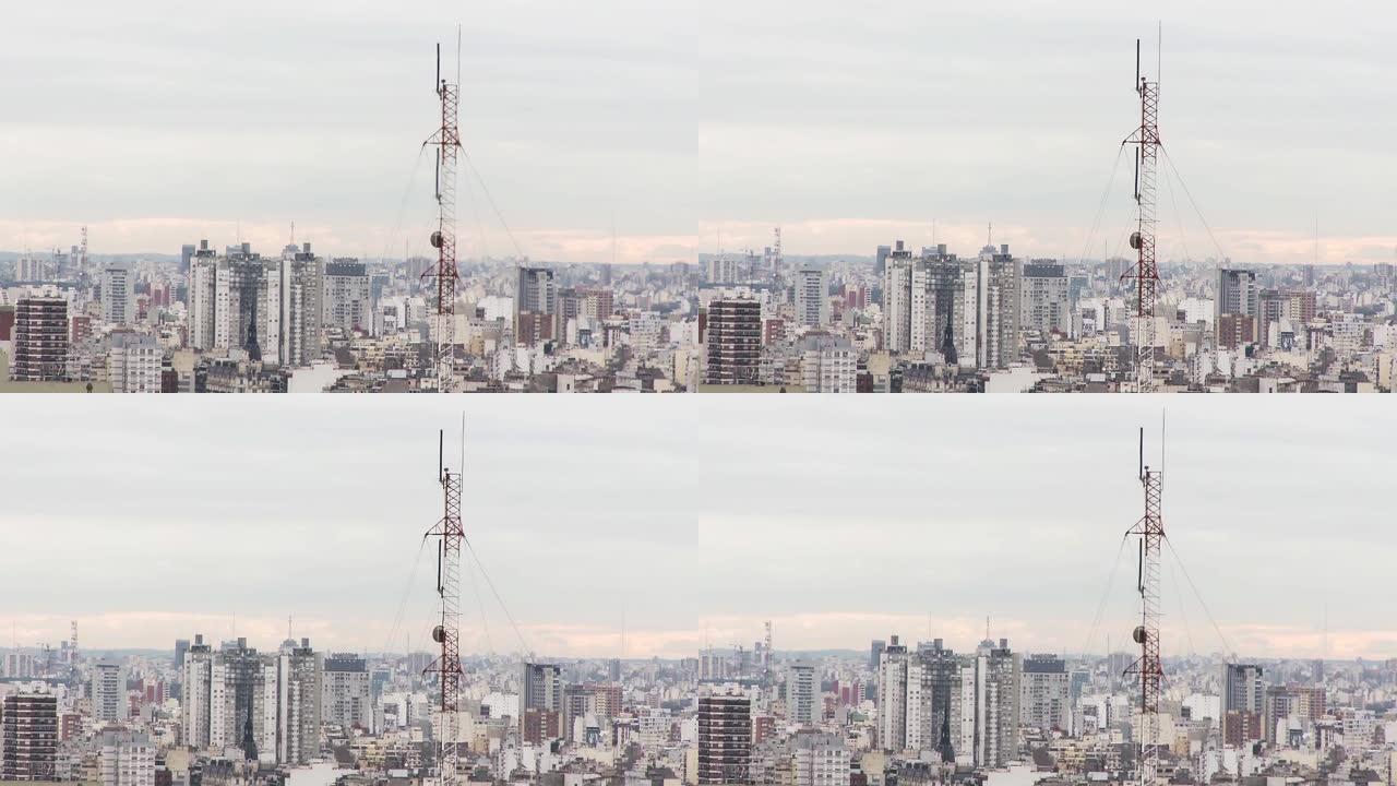 阿根廷布宜诺斯艾利斯市的天线塔。