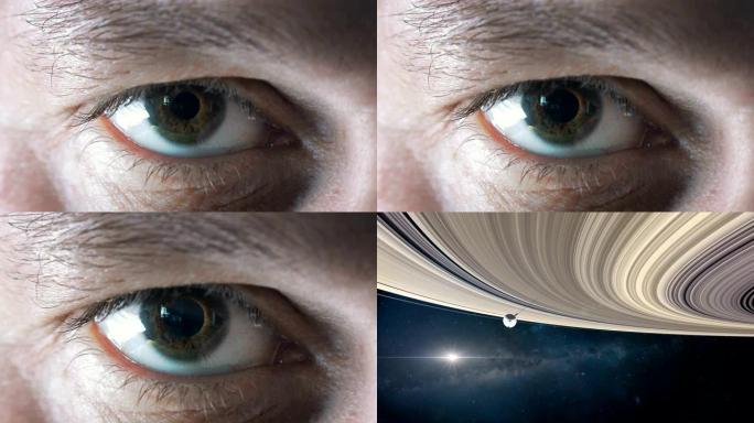 土星环上的人眼变焦到旅行者