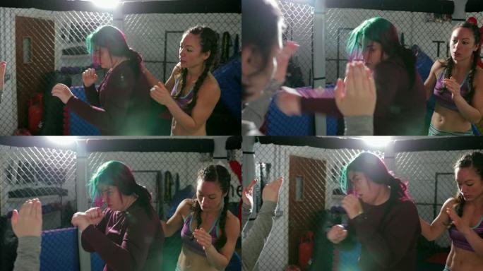 MMA女战士搏斗女战士搏斗拳击外国人