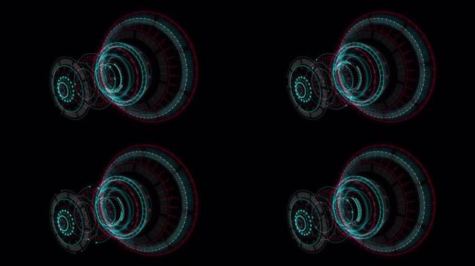 HUD GUI未来主义元素。圈套抽象数字技术UI未来HUD虚拟界面元素