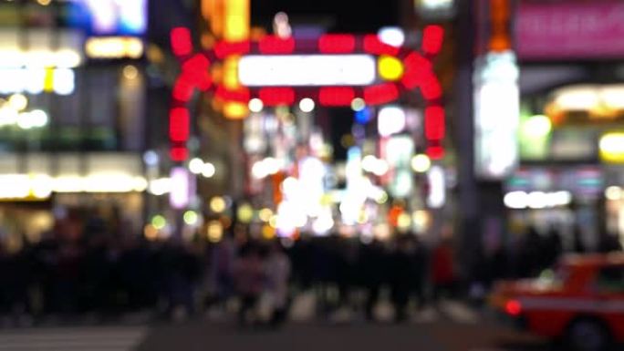 抽象迷离夜色东京新宿的夜色背景