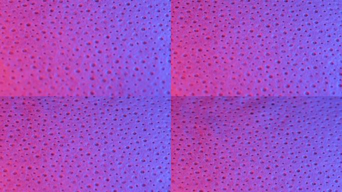 现代紫外线特写中纸巾的纹理