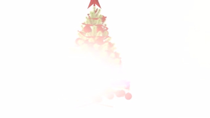 圣诞快乐背景视频圣诞树礼物灯光