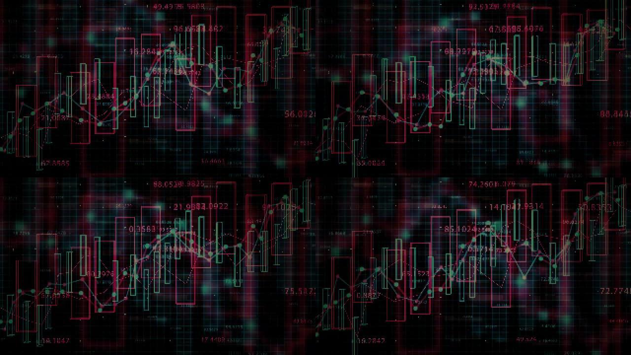 4k金融数据概念。