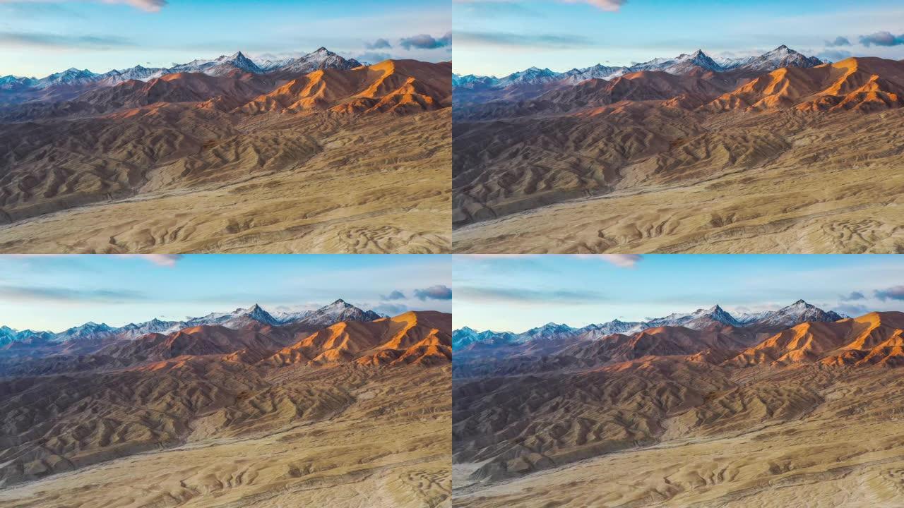 新疆鸟瞰图荒芜荒凉山区山地风景风光