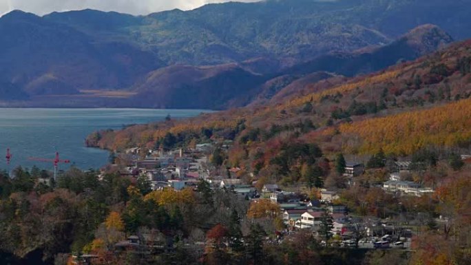 4k延时，在日本日光秋季的中禅寺湖缩小。