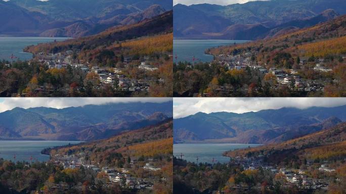 4k延时，在日本日光秋季的中禅寺湖缩小。