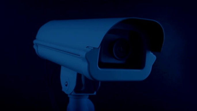 夜间摄像机记录安全概念