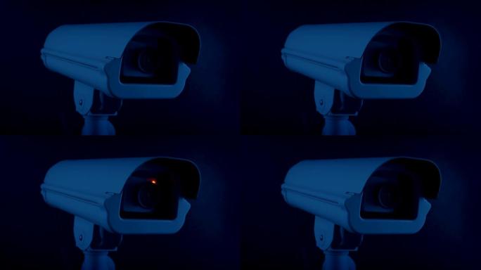 夜间摄像机记录安全概念