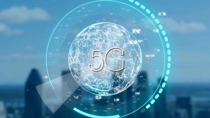 旋转地球仪上显示的5g