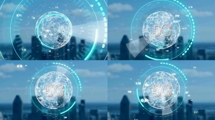 旋转地球仪上显示的5g