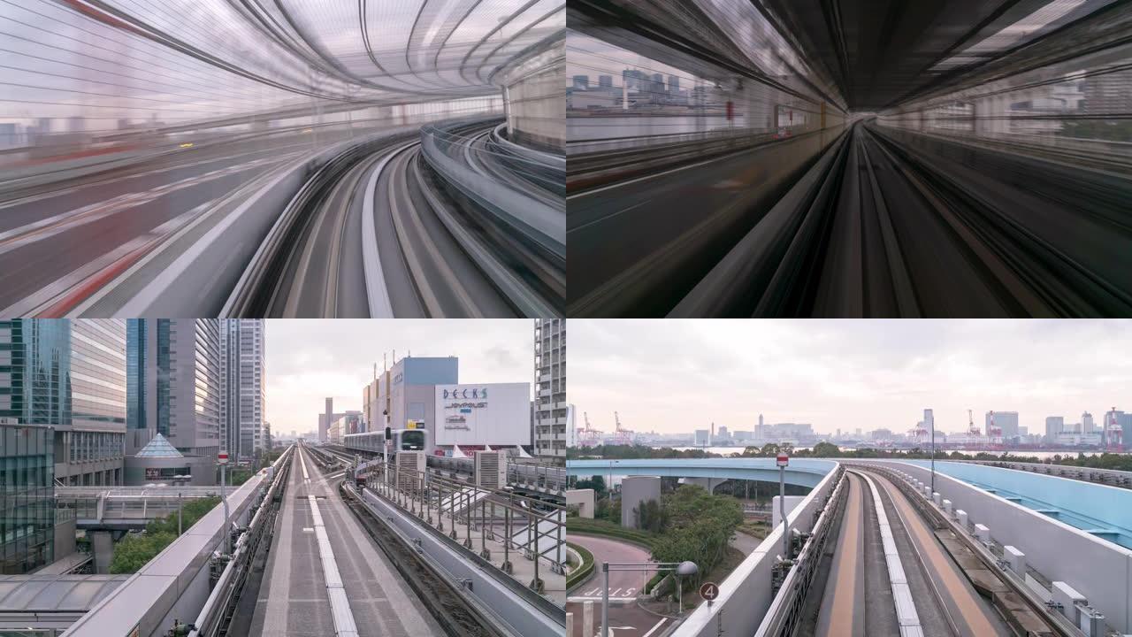 延时: 日本东京的单轨骑行
