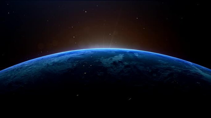 从太空看电影蓝色地球